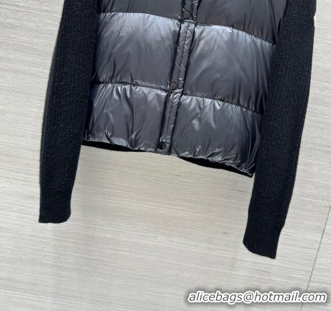 ​Well Crafted Moncler Knit and Down Jacket 1219 Black 2024