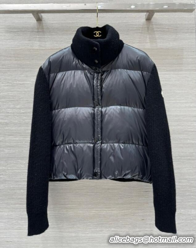 ​Well Crafted Moncler Knit and Down Jacket 1219 Black 2024