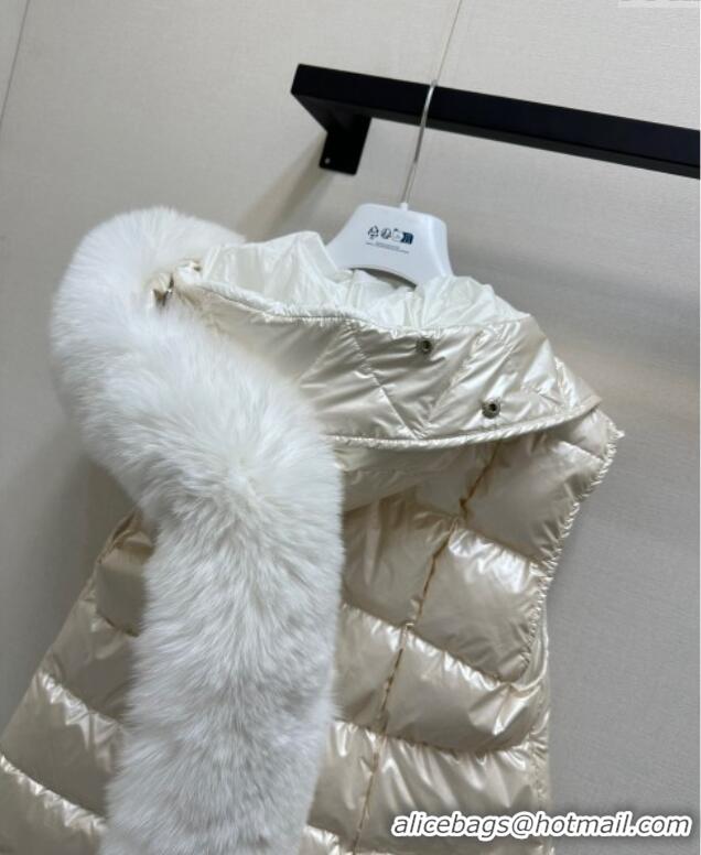 Best Price Moncler Down Jacket Vest 1219 White 2024