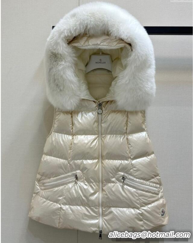 Best Price Moncler Down Jacket Vest 1219 White 2024