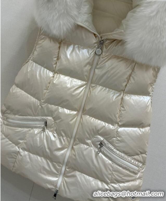 Best Price Moncler Down Jacket Vest 1219 White 2024