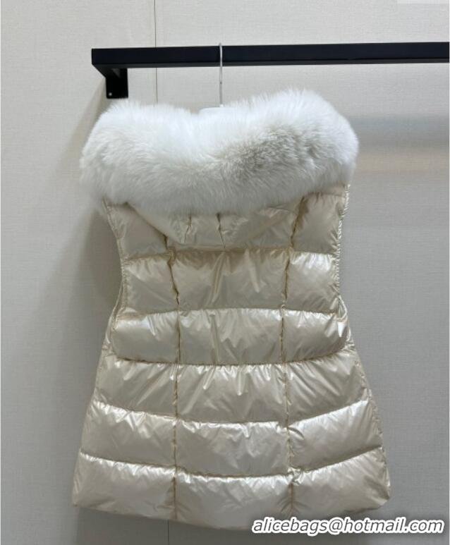 Best Price Moncler Down Jacket Vest 1219 White 2024