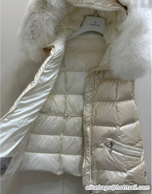 Best Price Moncler Down Jacket Vest 1219 White 2024