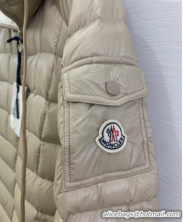 ​Well Crafted Moncler Amintore Long Down Jacket M9044 Beige 2024