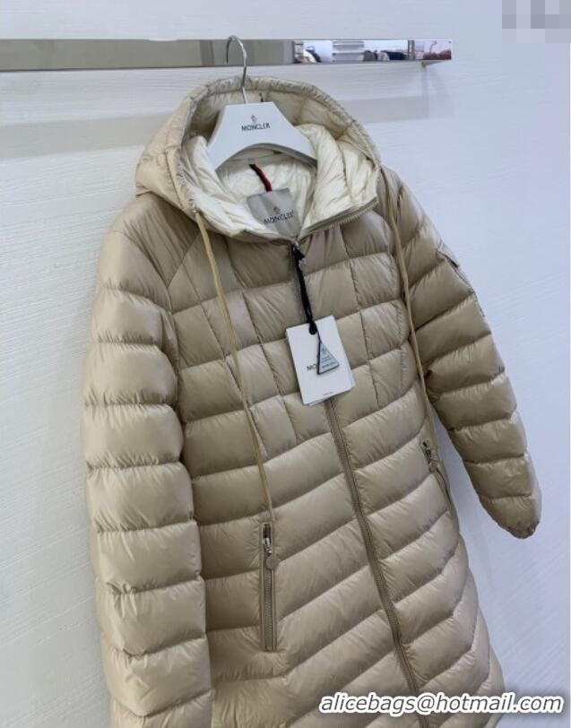 ​Well Crafted Moncler Amintore Long Down Jacket M9044 Beige 2024