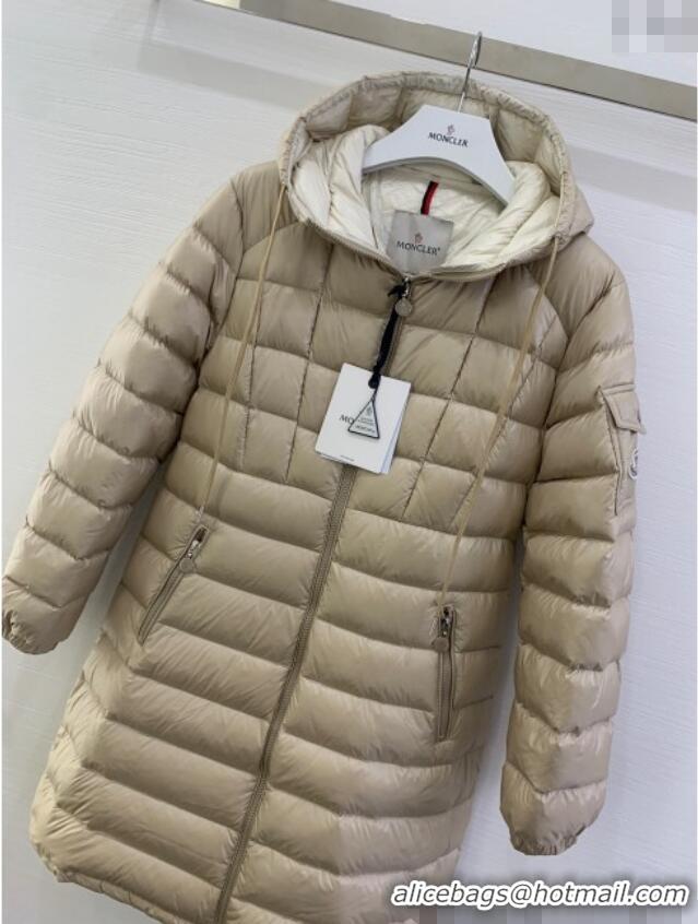 ​Well Crafted Moncler Amintore Long Down Jacket M9044 Beige 2024