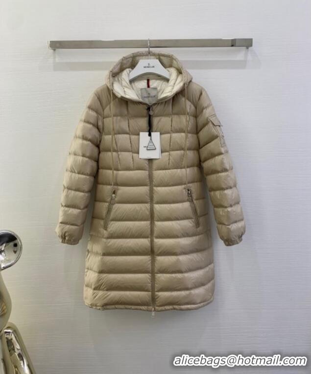 ​Well Crafted Moncler Amintore Long Down Jacket M9044 Beige 2024