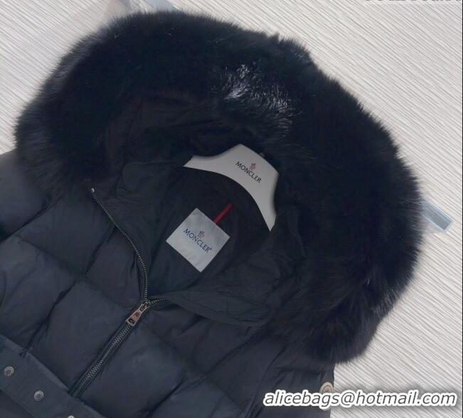 Best Price Moncler Belted Down Jacket 0106 Black 2025