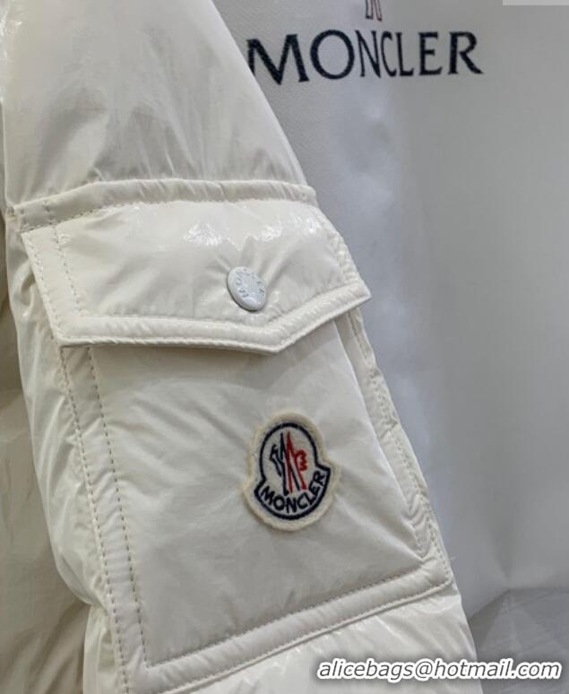 Well Crafted Moncler Barante Shiny Down Jacket M6019 White 2025