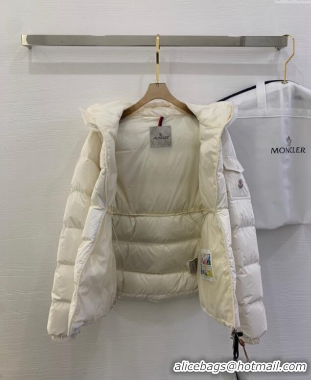 Well Crafted Moncler Barante Shiny Down Jacket M6019 White 2025