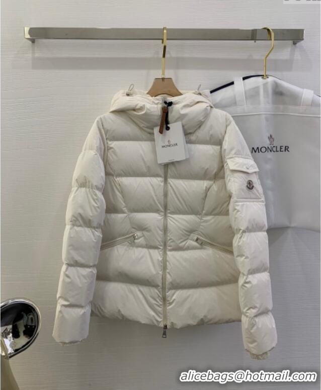 Well Crafted Moncler Barante Shiny Down Jacket M6019 White 2025