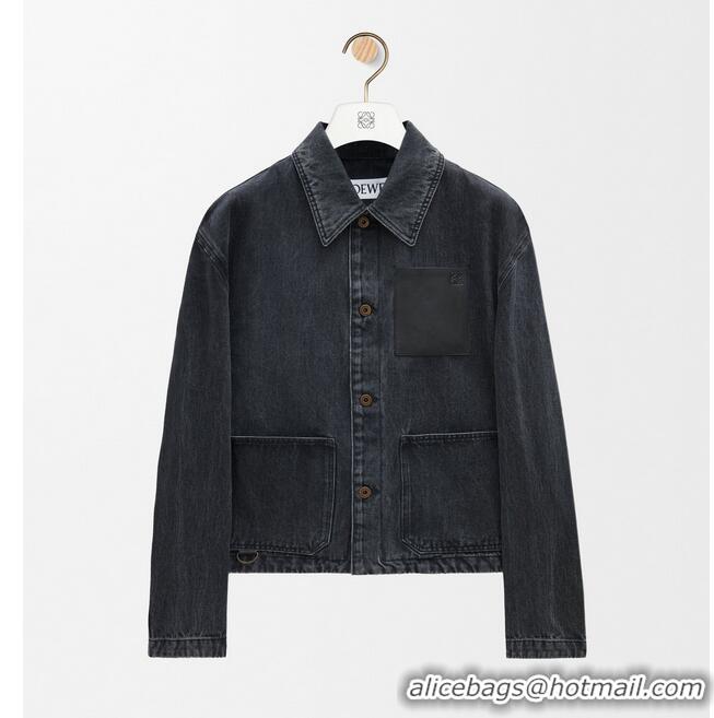 Buy Classic Loewe Workwear Jacket In Denim LE7423 Black