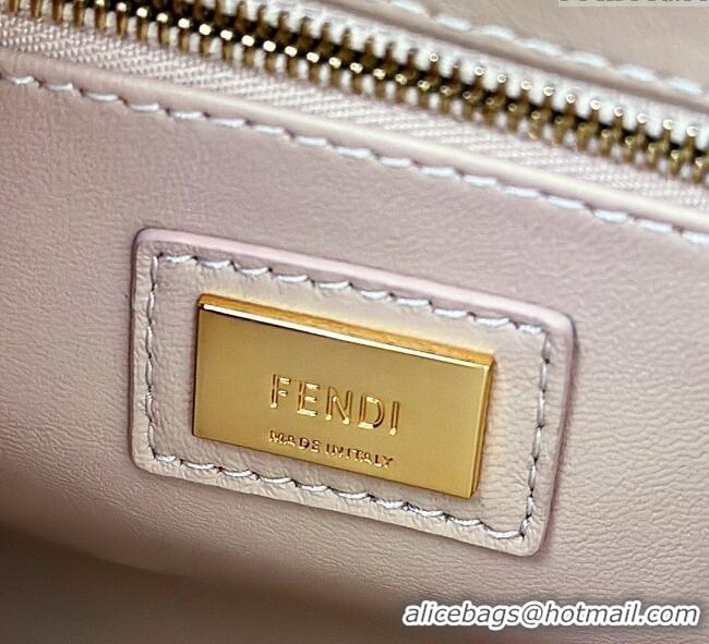 Popular Style Fendi Peekaboo Mini Bag in Soft Lambskin 8315 Baby Pink 2025