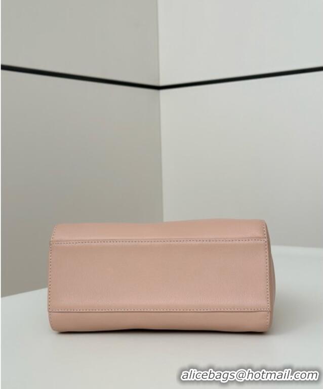 Popular Style Fendi Peekaboo Mini Bag in Soft Lambskin 8315 Baby Pink 2025