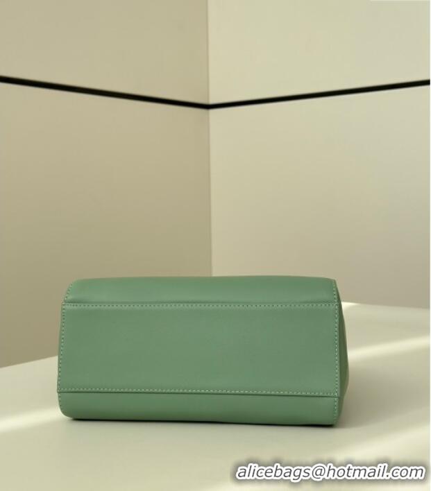 Good Product Fendi Peekaboo Mini Bag in Soft Lambskin 8315 Light Green 2025