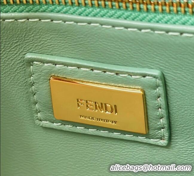 Good Product Fendi Peekaboo Mini Bag in Soft Lambskin 8315 Light Green 2025