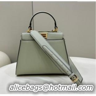 Well Crafted Fendi Peekaboo Mini Bag in Calfskin Leather 2125 Pale Green 2025 Top Quality