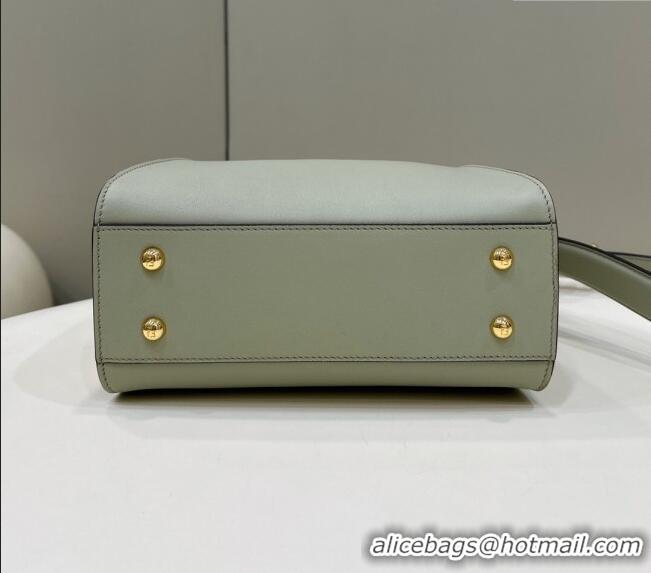 Well Crafted Fendi Peekaboo Mini Bag in Calfskin Leather 2125 Pale Green 2025 Top Quality