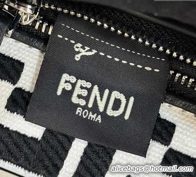 Good Product Fendi Peekaboo Mini Bag in Calfskin Leather 2125 Black 2025 Top Quality