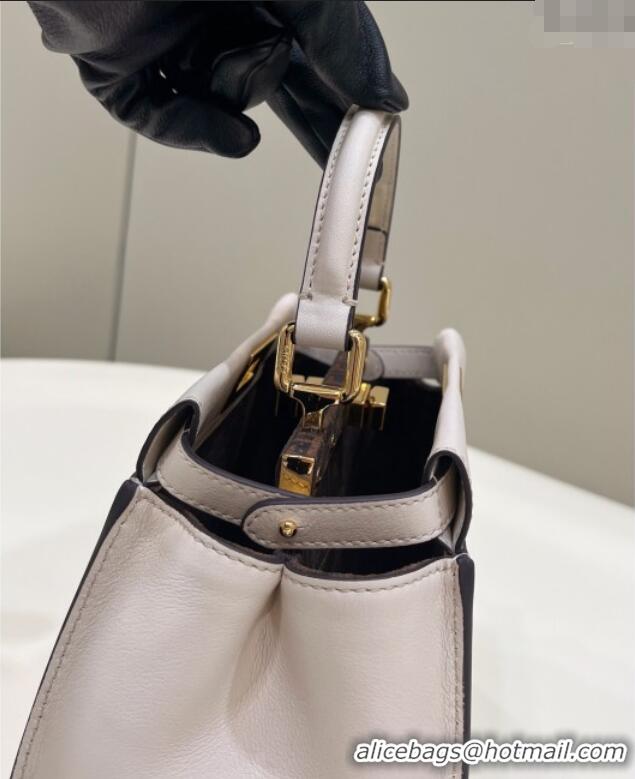 Pretty Style Fendi Peekaboo Mini Bag in Calfskin Leather 2125 Milk Powder Pink 2025 Top Quality