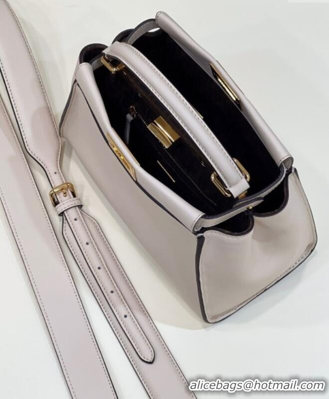 Pretty Style Fendi Peekaboo Mini Bag in Calfskin Leather 2125 Milk Powder Pink 2025 Top Quality