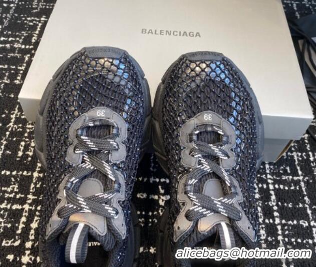 Top Grade Balenciaga 3XL Fishnet Sneakers in Strass Mesh Black 0219076