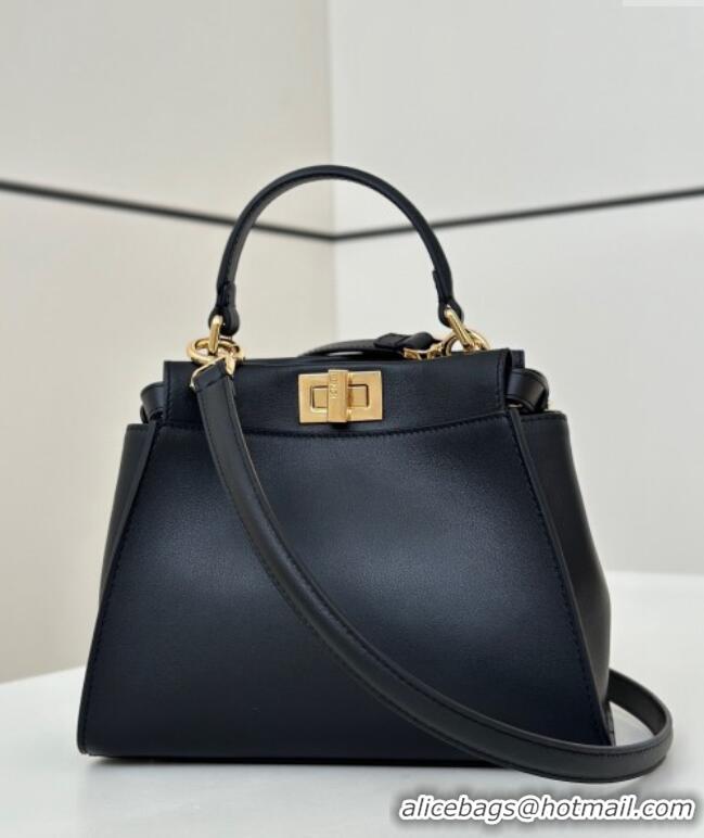 Buy Discount Fendi Lunar New Year Peekaboo Mini Bag in Leather with Fendi Yellow Eyes 2125 Black 2025