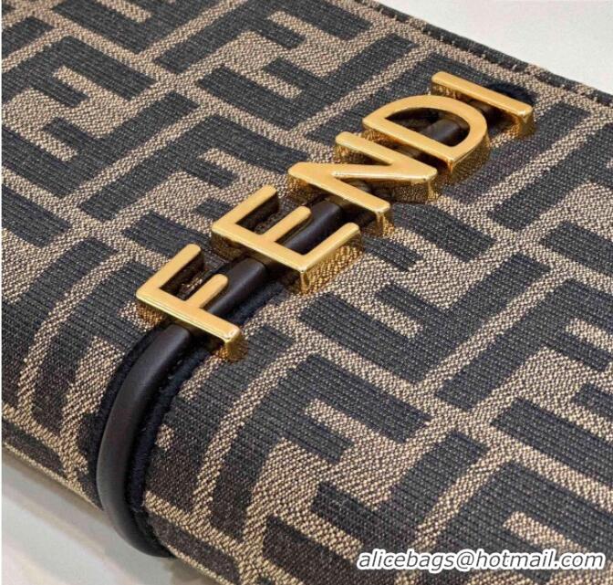 Reasonable Price Fendi Fendigraphy Wallet On Chain Mini Bag in FF Fabric A076 Brown 2025