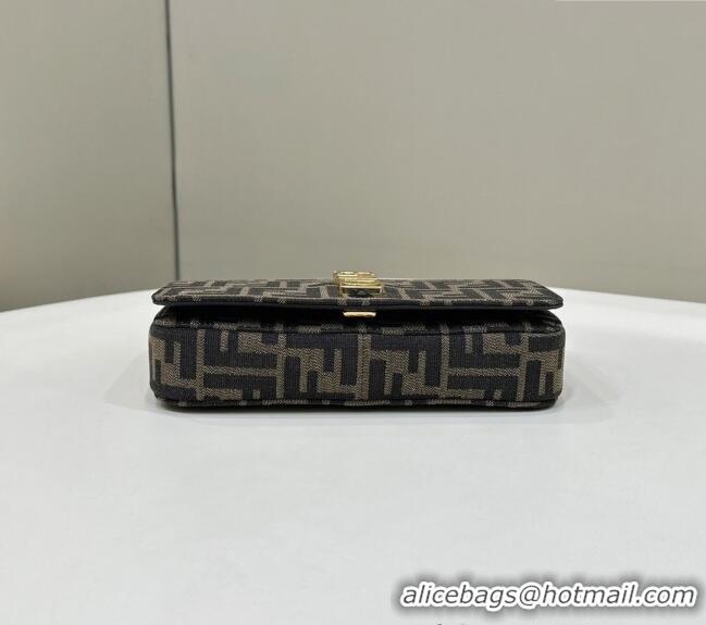 Reasonable Price Fendi Fendigraphy Wallet On Chain Mini Bag in FF Fabric A076 Brown 2025