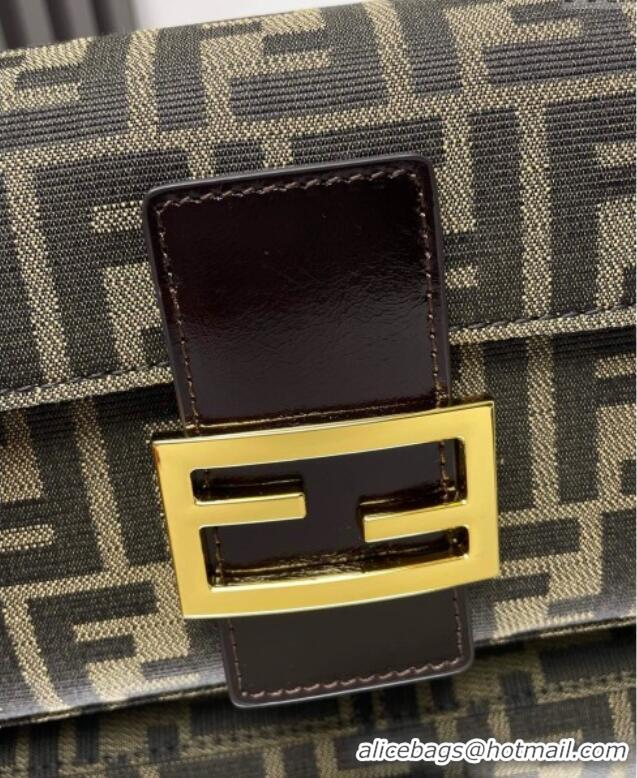 Most Popular Fendi Baguette 1997 Medium Bag in FF Fabric 8657 Brown/Gold 2025