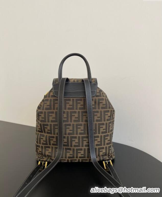 Reasonable Price Fendi Vintage Backpack Bag in FF Fabric 0210 Brown 2025