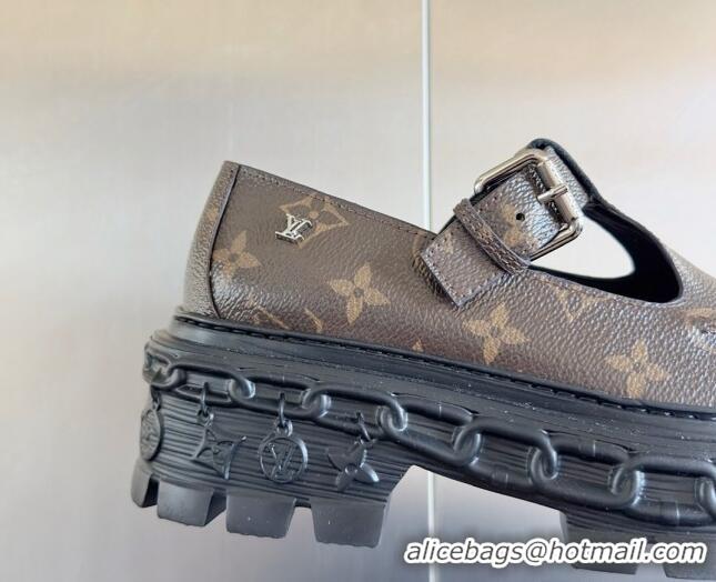 Pretty Style Louis Vuitton LV Record Mary Janes Loafers in Monogram Canvas 1224070