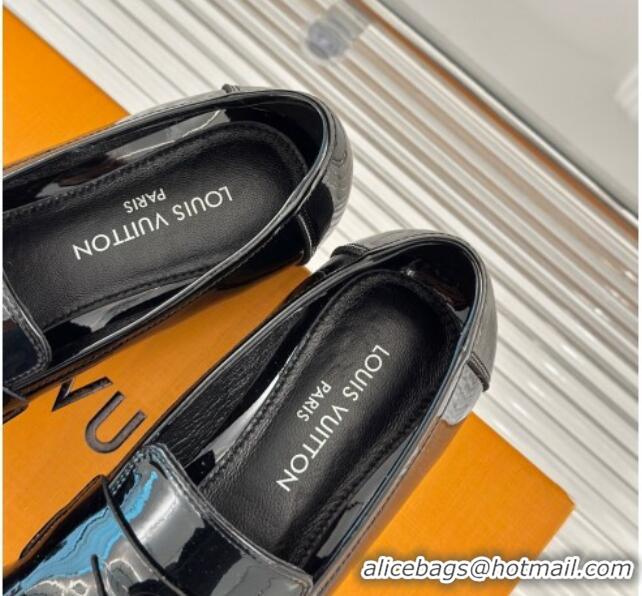 Low Price Louis Vuitton Soho Flat Loafers in Patent Leather Black 1224074