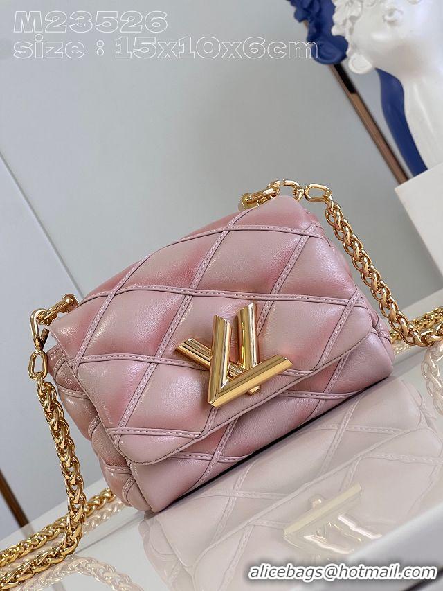 Famous Brand Louis Vuitton GO-14 Bag in Lambskin Leather PM M12004 Pink