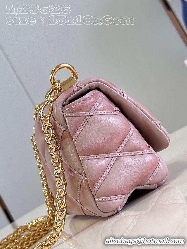 Famous Brand Louis Vuitton GO-14 Bag in Lambskin Leather PM M12004 Pink