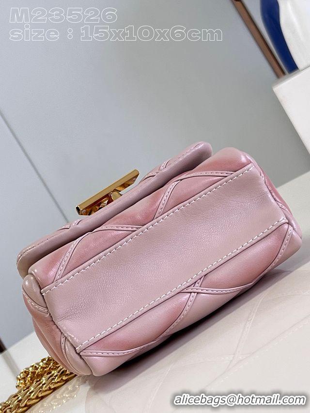 Famous Brand Louis Vuitton GO-14 Bag in Lambskin Leather PM M12004 Pink