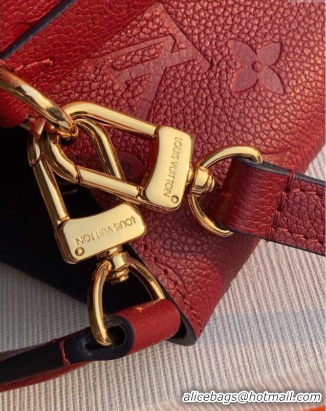 Famous Brand Louis Vuitton NeoNoe MM Bucket Bag in Monogram Embossed Leather M45256 Red 2025