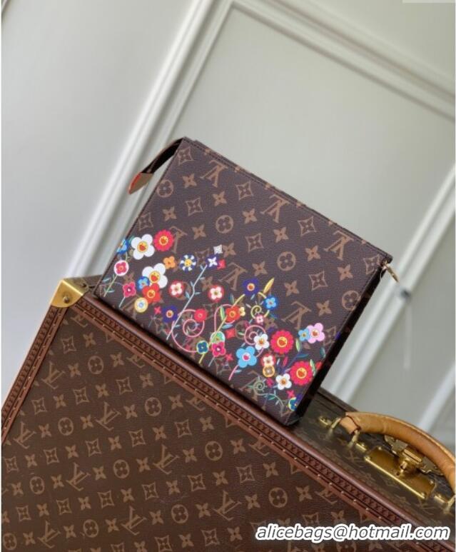 New Design Louis Vuitton LV x TM Toiletry Pouch in Monogram Flowers Canvas M14180 2025