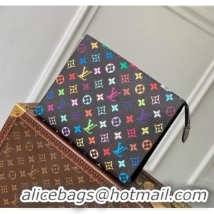 Famous Brand Louis Vuitton LV x TM Toiletry Pouch in Multicolored Monogram Canvas M13746 Black 2025