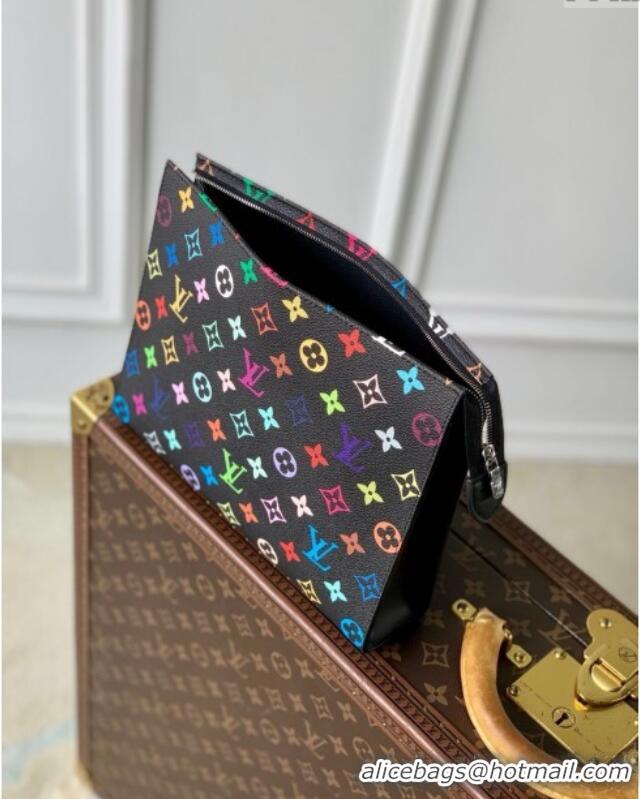 Famous Brand Louis Vuitton LV x TM Toiletry Pouch in Multicolored Monogram Canvas M13746 Black 2025