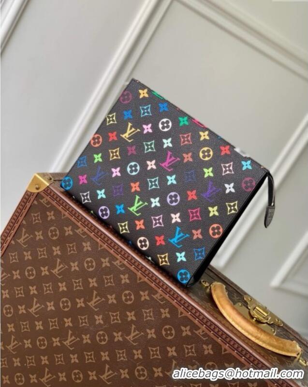 Famous Brand Louis Vuitton LV x TM Toiletry Pouch in Multicolored Monogram Canvas M13746 Black 2025