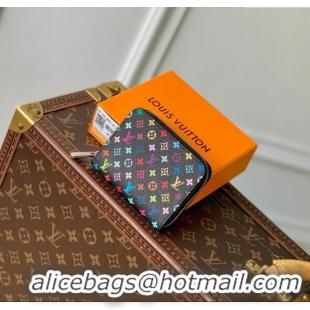 Affordable Price Louis Vuitton LV x TM Zippy Coin Purse Wallet in Multicolored Monogram Canvas M13409 Black 2025