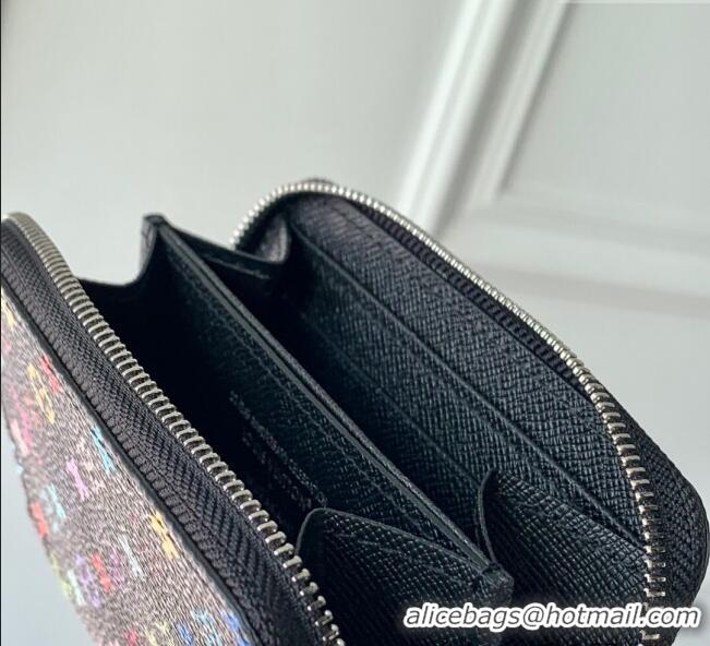 Affordable Price Louis Vuitton LV x TM Zippy Coin Purse Wallet in Multicolored Monogram Canvas M13409 Black 2025