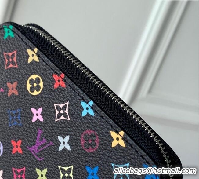 Affordable Price Louis Vuitton LV x TM Zippy Coin Purse Wallet in Multicolored Monogram Canvas M13409 Black 2025