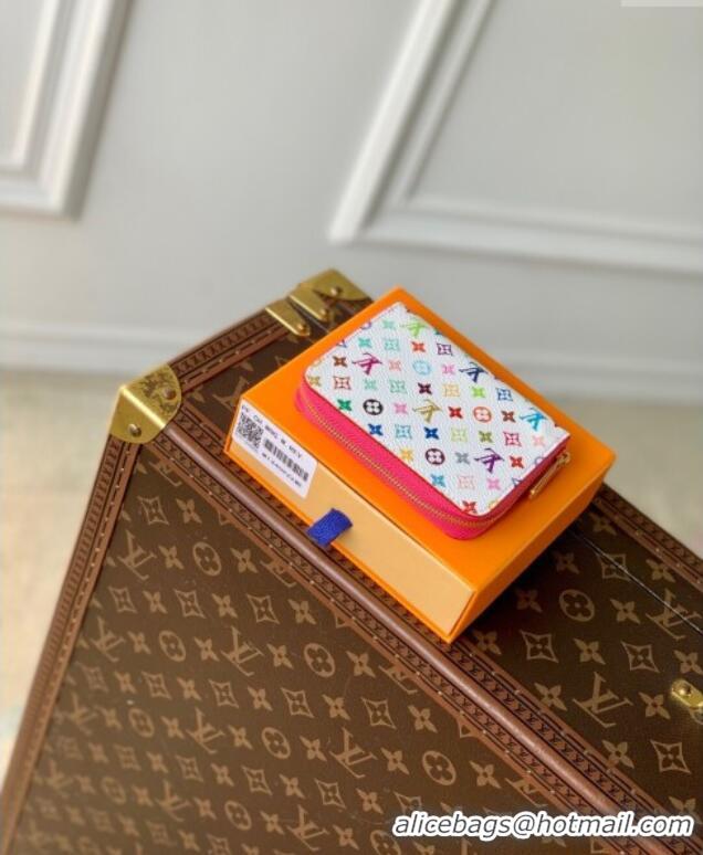 Top Grade Louis Vuitton LV x TM Zippy Coin Purse Wallet in Multicolored Monogram Canvas M13409 White 2025