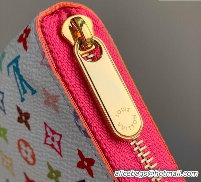 Top Grade Louis Vuitton LV x TM Zippy Coin Purse Wallet in Multicolored Monogram Canvas M13409 White 2025