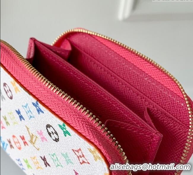 Top Grade Louis Vuitton LV x TM Zippy Coin Purse Wallet in Multicolored Monogram Canvas M13409 White 2025