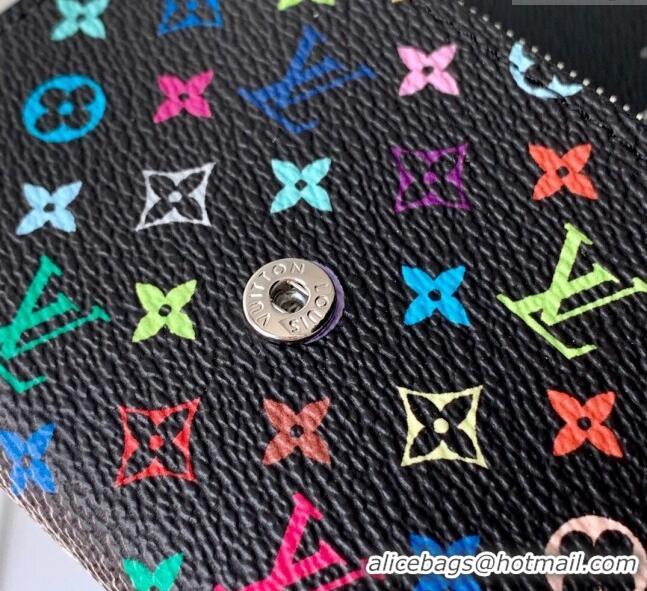 Grade Design Louis Vuitton LV x TM Rosalie Coin Purse Wallet in Multicolored Monogram Canvas M13399 Black 2025