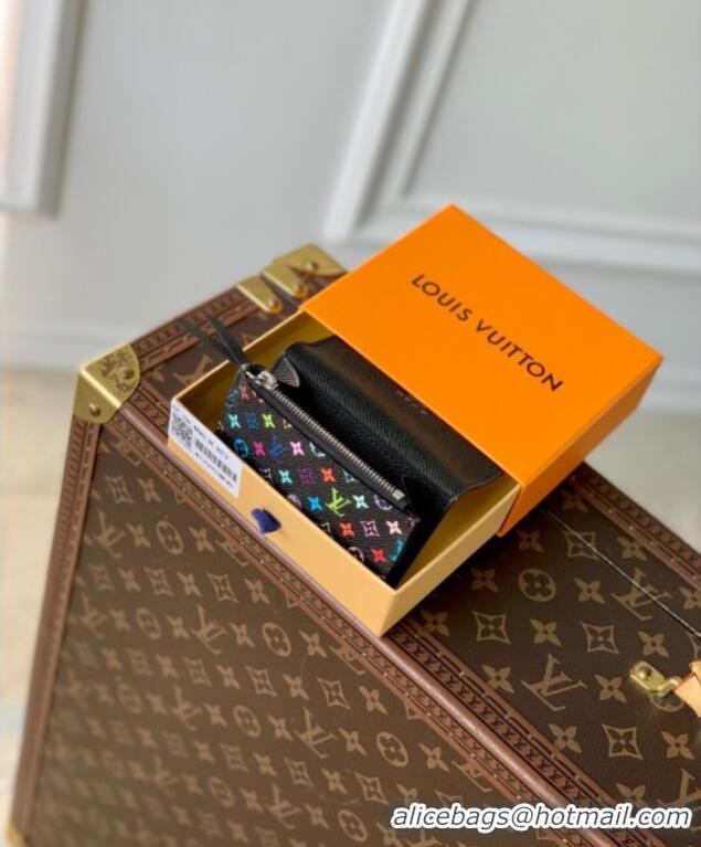 Grade Design Louis Vuitton LV x TM Rosalie Coin Purse Wallet in Multicolored Monogram Canvas M13399 Black 2025