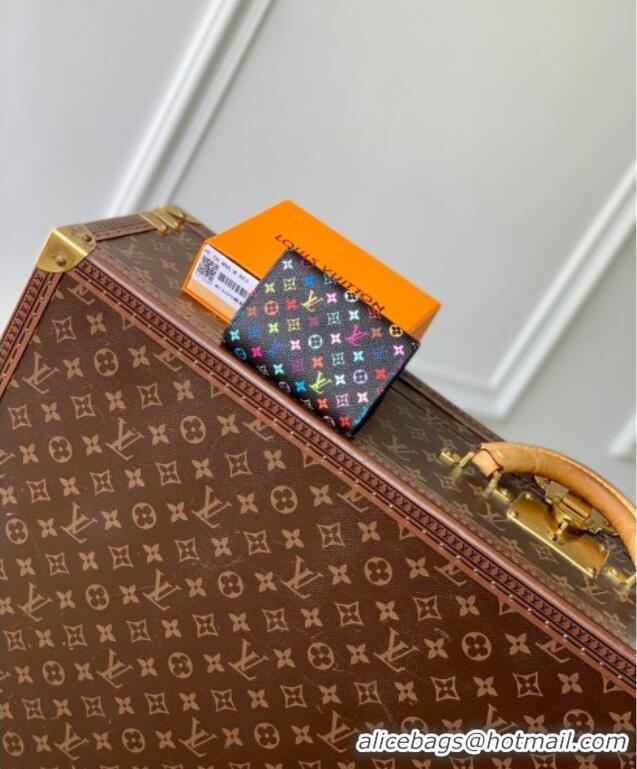 Grade Design Louis Vuitton LV x TM Rosalie Coin Purse Wallet in Multicolored Monogram Canvas M13399 Black 2025